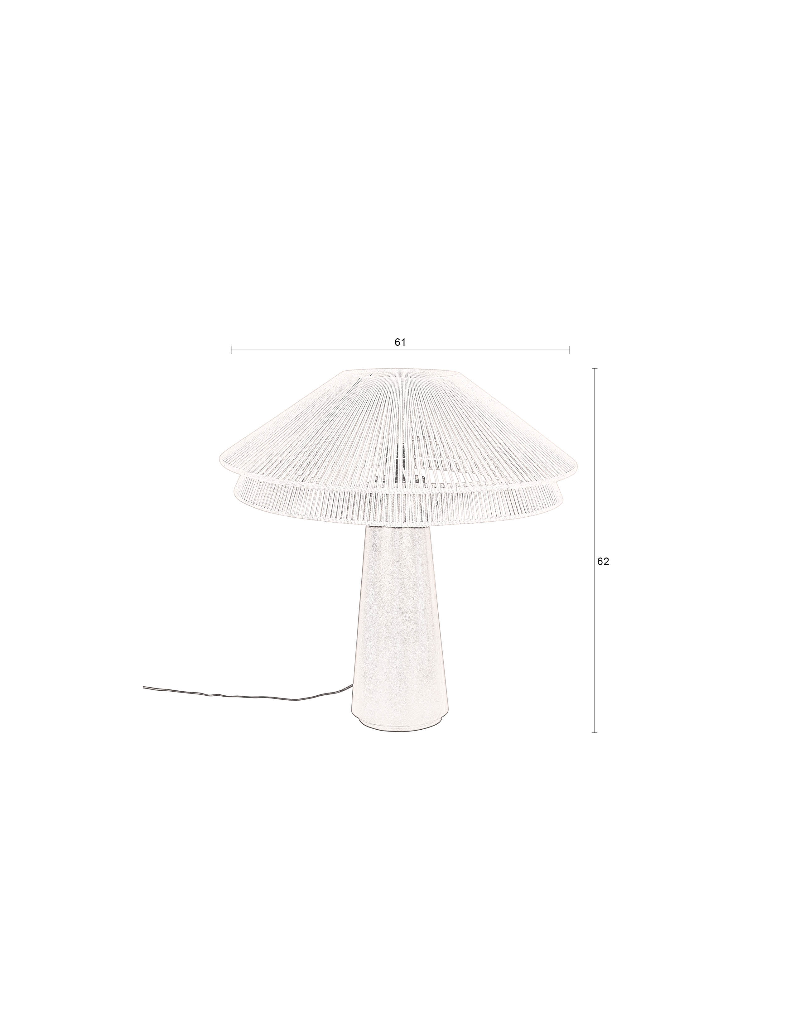 Dutchbone Elon Natural Rope & Black Table Lamp